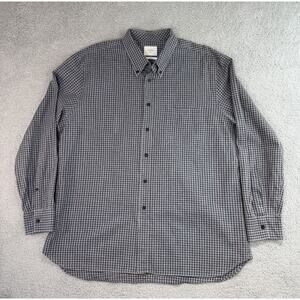 Billy Reid Men's Shirt Checkered Button-Down Long Sleeve Standard XXL Italy Made